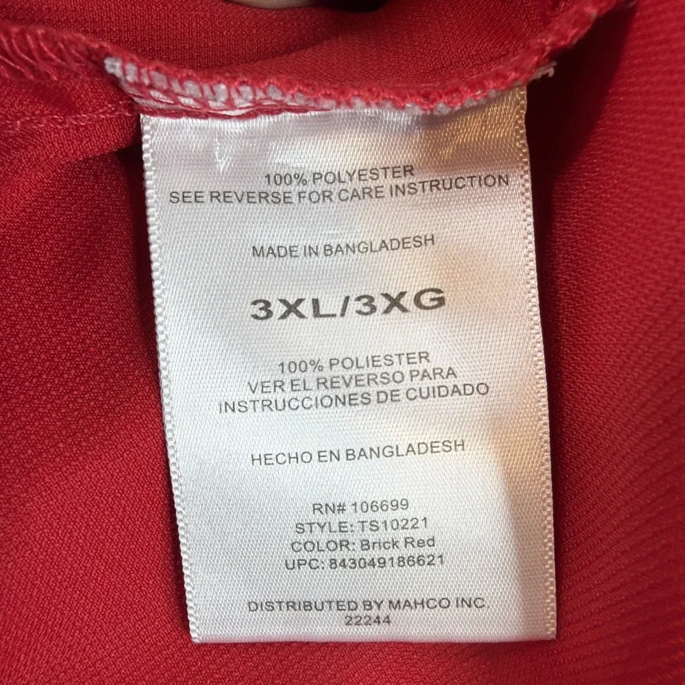 Habit Mens 3XL Red Fishing Shirt Solar Factor Short Sleeve Vented Outdoor